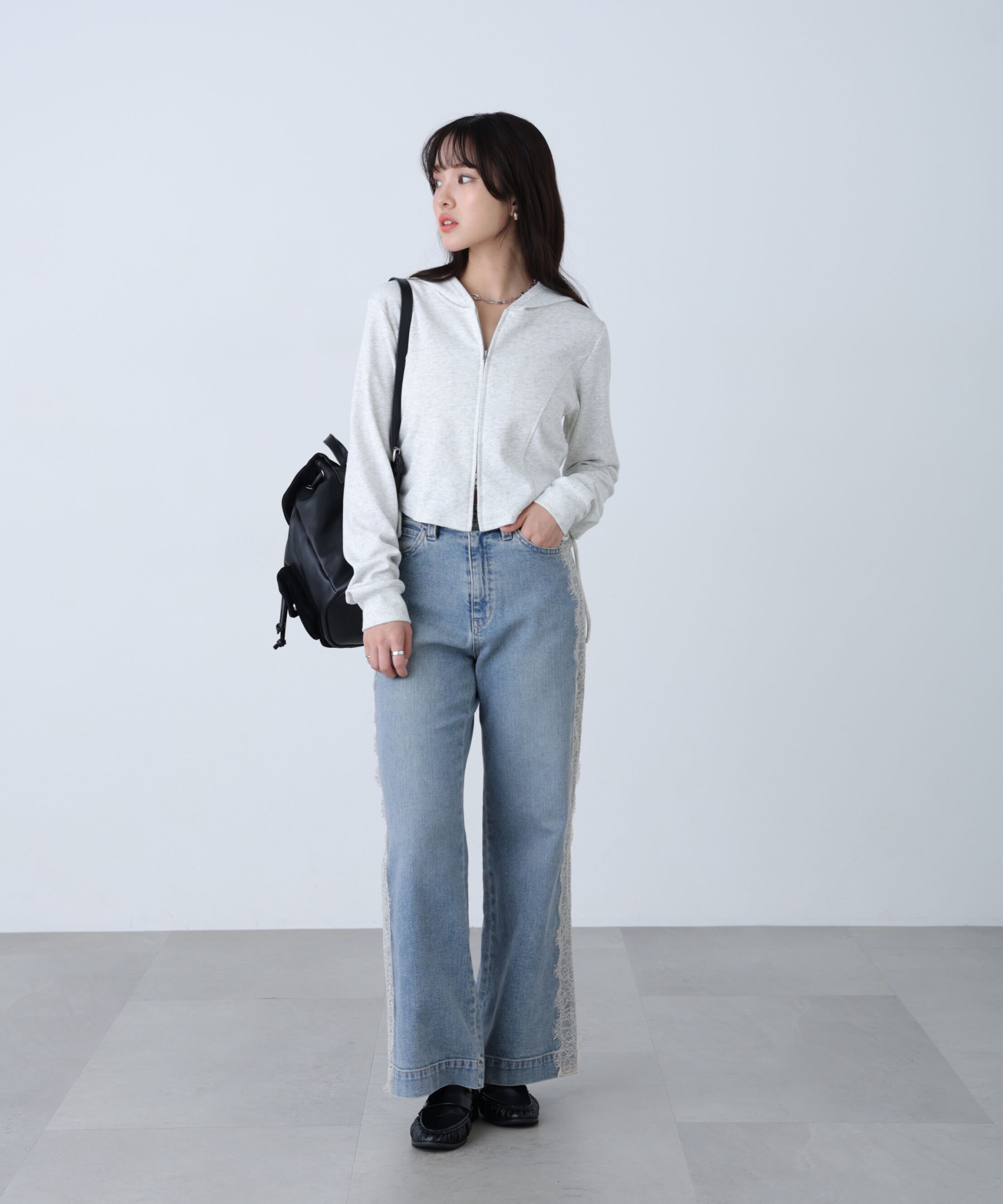  「サイドドロストコンパクトパーカー」|Tシャツ・カットソー|