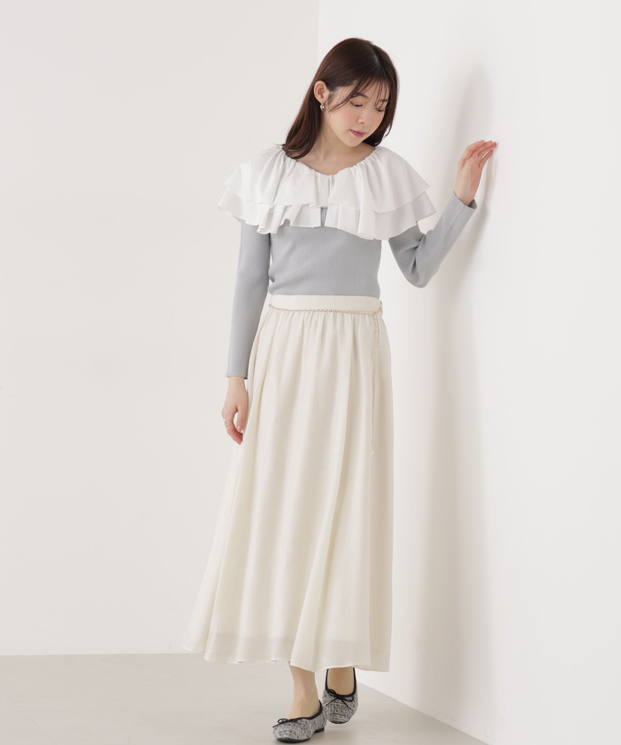PROPORTION BODY DRESSING「ボリュームラッフルニット　　26SS」|ニット・セーター|
