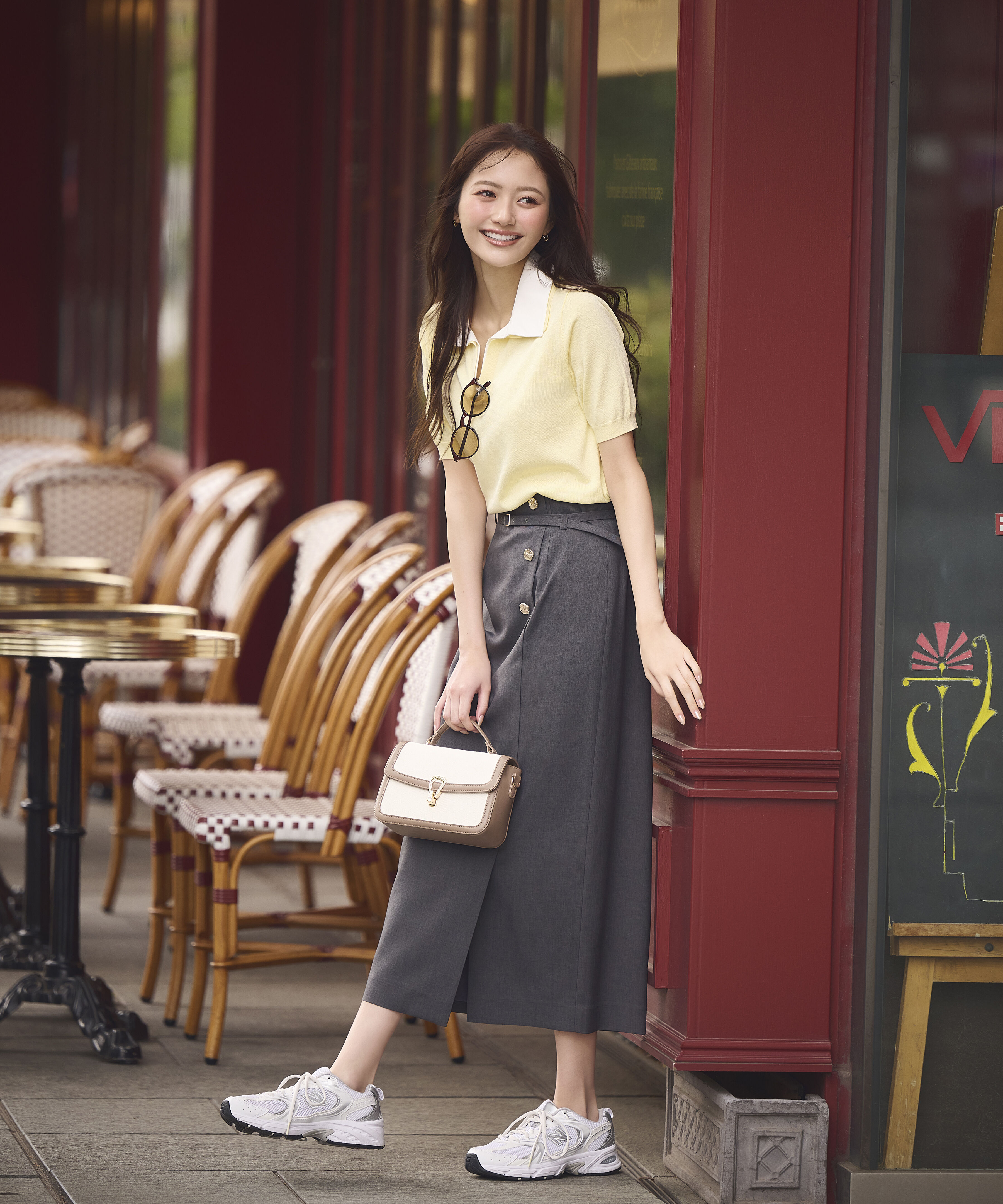 PROPORTION BODY DRESSING「フロントデザインIラインスカート 26SS」|スカート|チャコール2