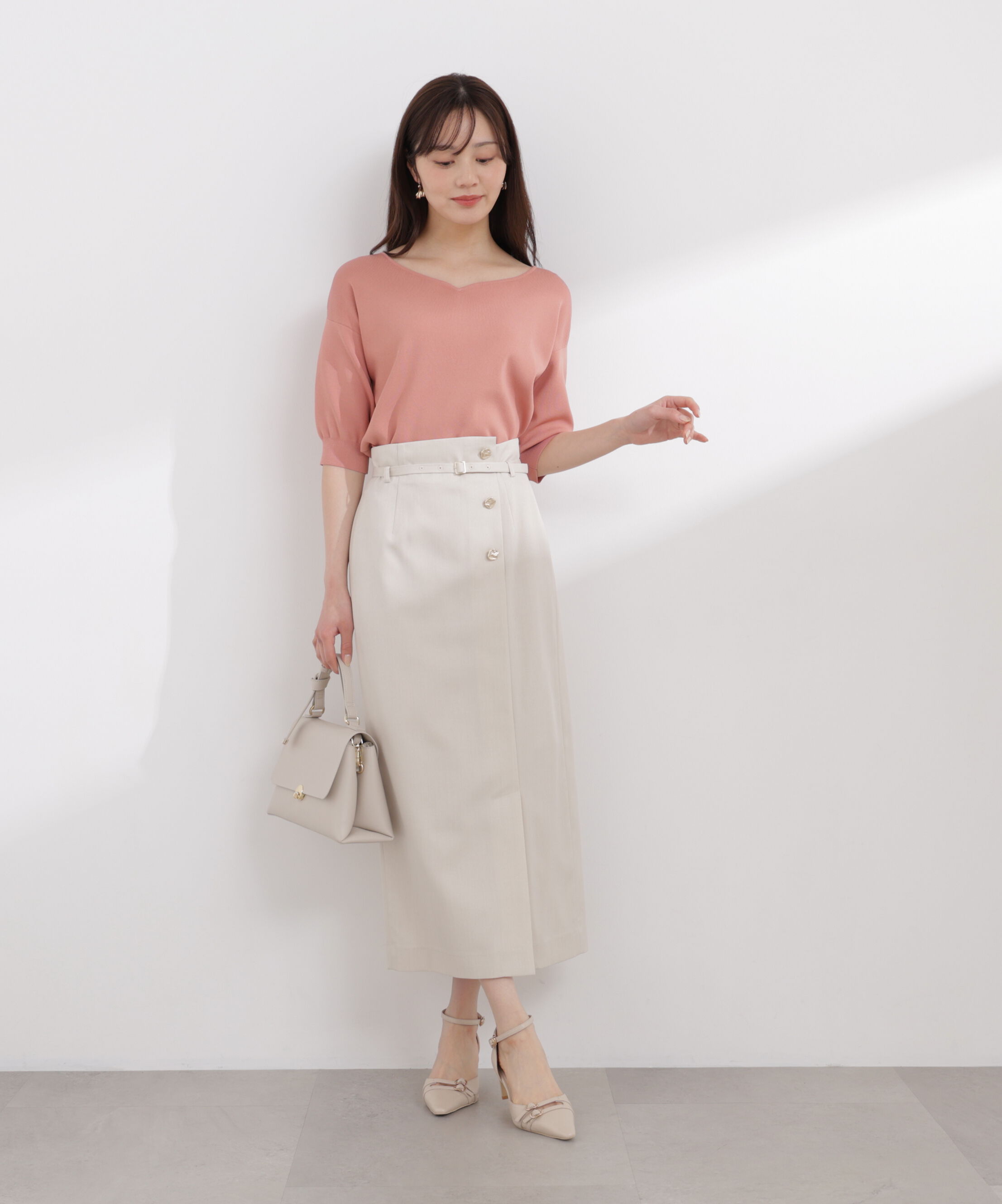 PROPORTION BODY DRESSING「フロントデザインIラインスカート 26SS」|スカート|