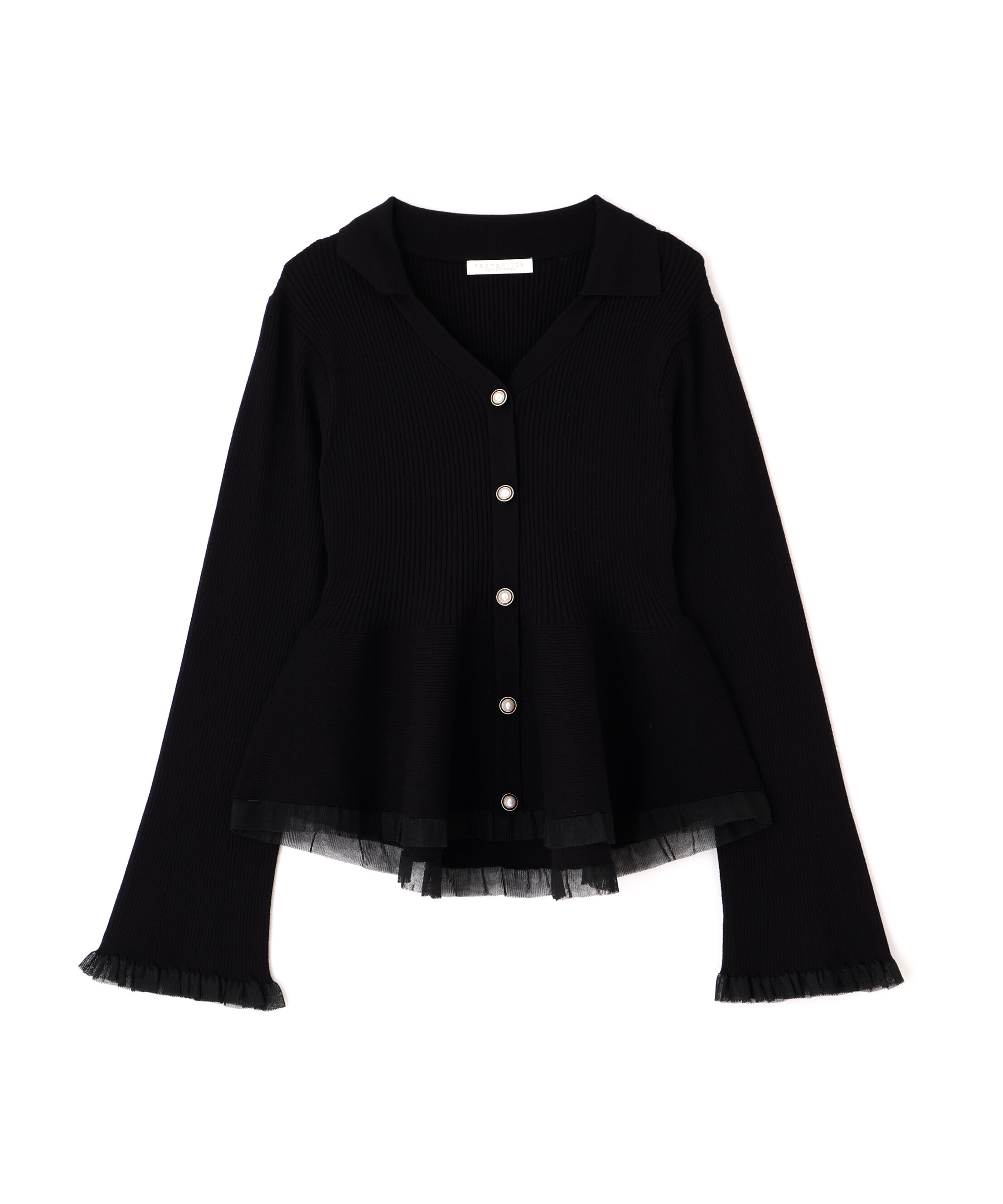 PROPORTION BODY DRESSING「シアー切り替えペプラムニット」|ニット・セーター|