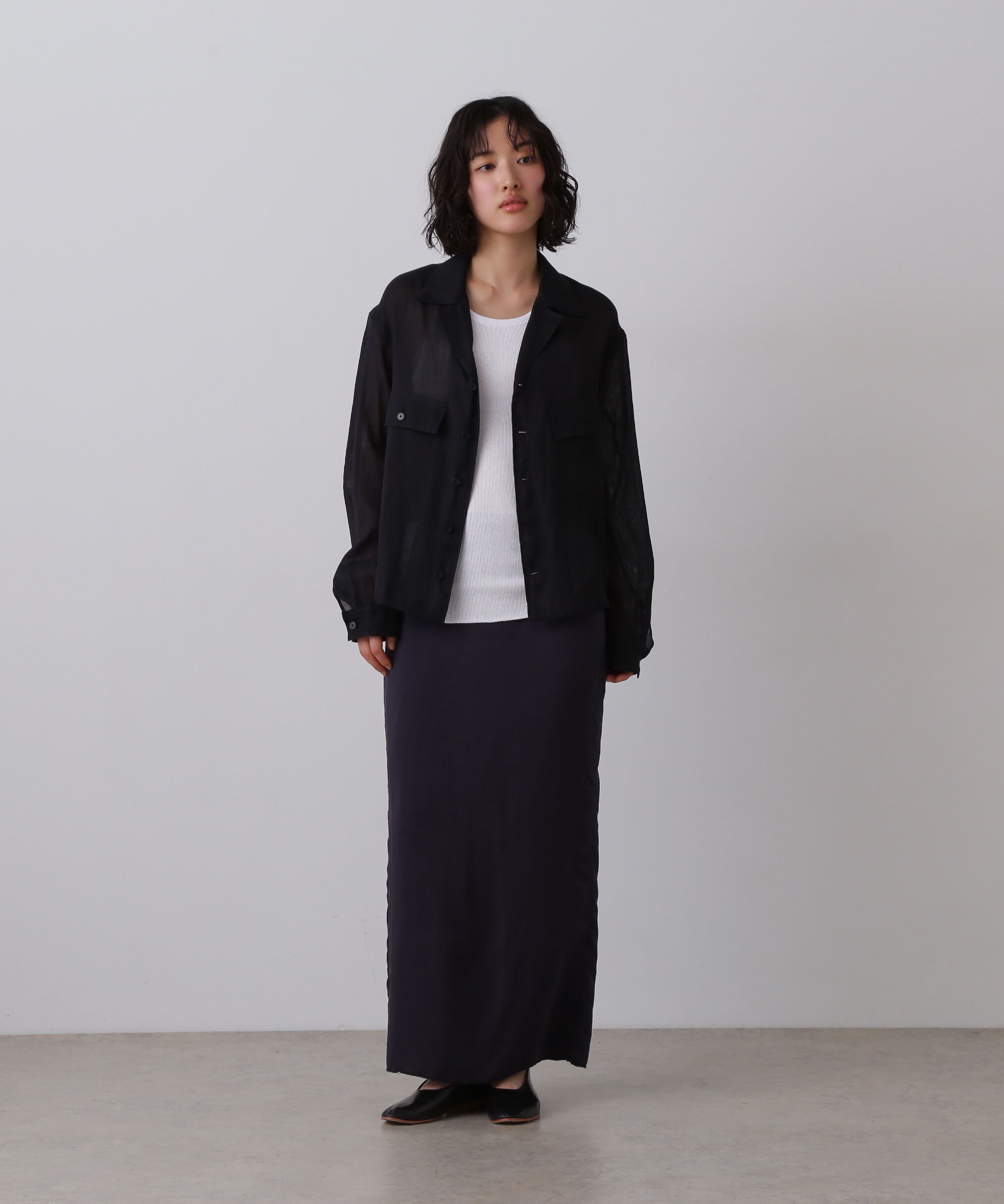 YLEVE 「YLEVE / CUPRA TWILL GARMANT DYE SKIRT」|スカート|