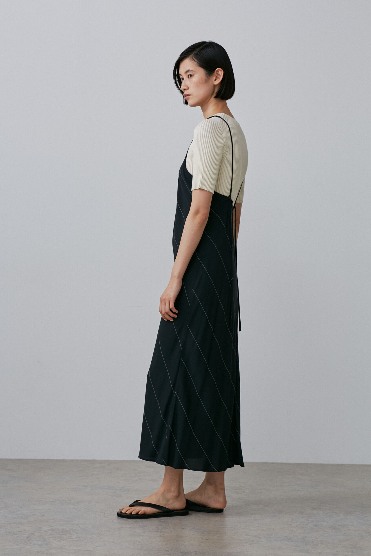 YLEVE 「YLEVE / RAYON ACETATE STRIPE OP」|ワンピース|