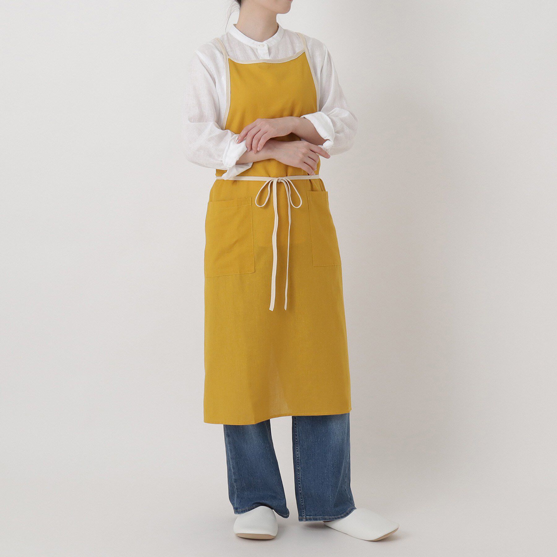 212 KITCHEN STORE「Marika バイカラーエプロン マスタード」|食器・キッチングッズ|