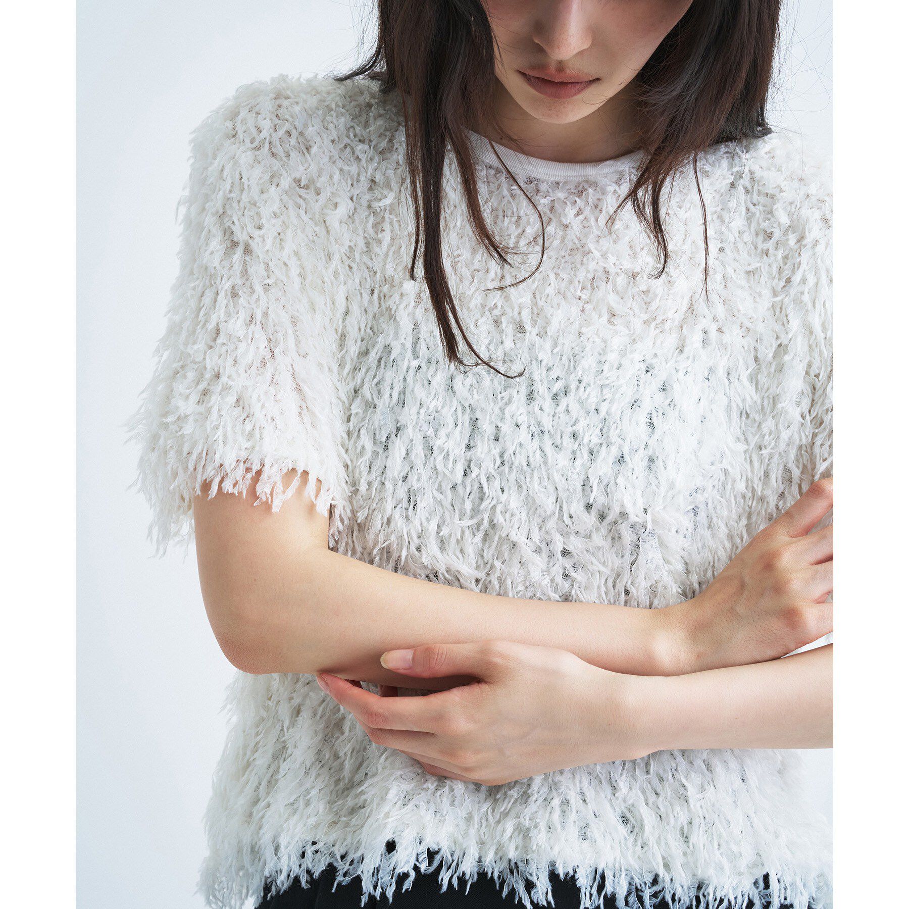 CODE A「IRONING｜feather tulle S／S tee」|Tシャツ・カットソー|