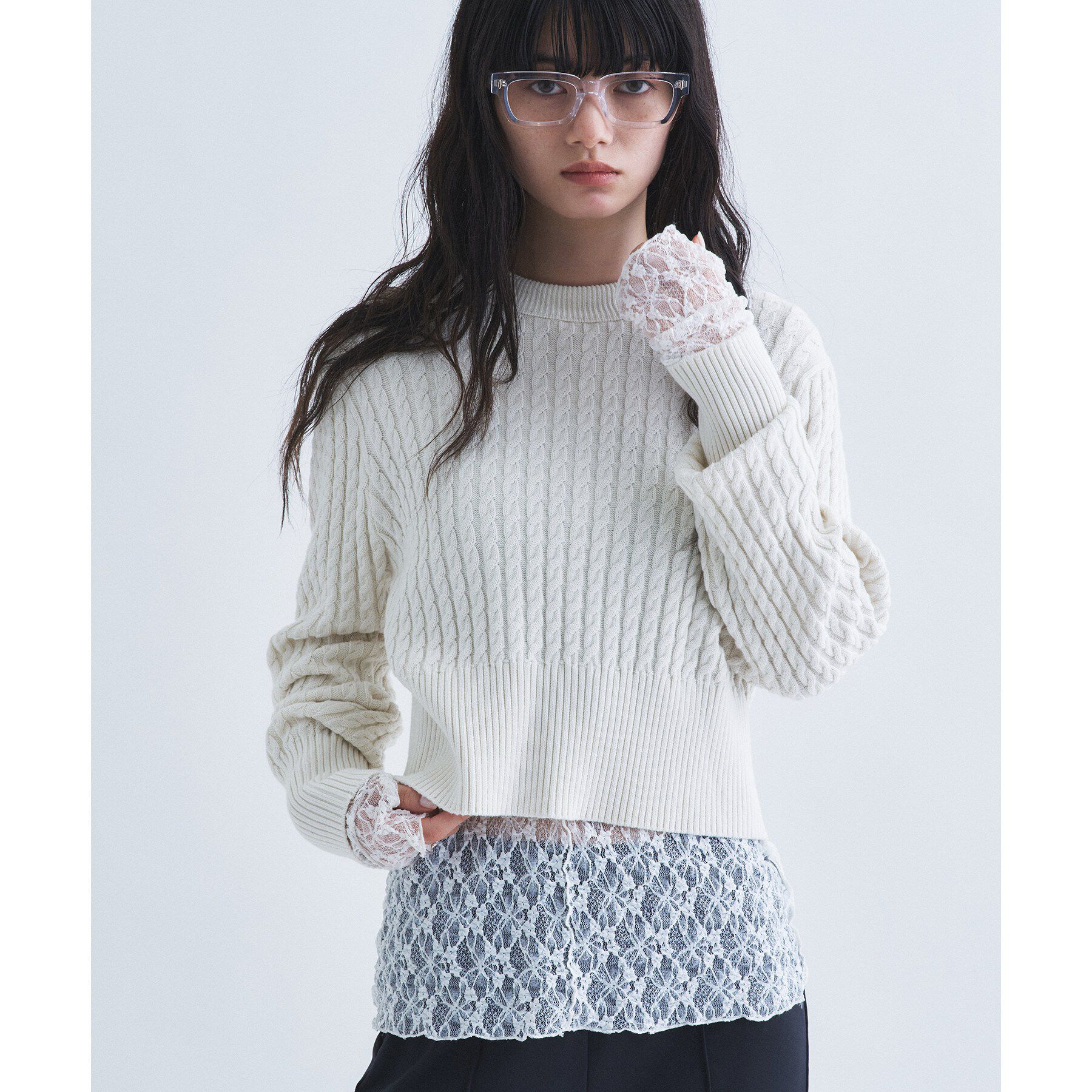 CODE A「cable open back knit」|ニット・セーター|