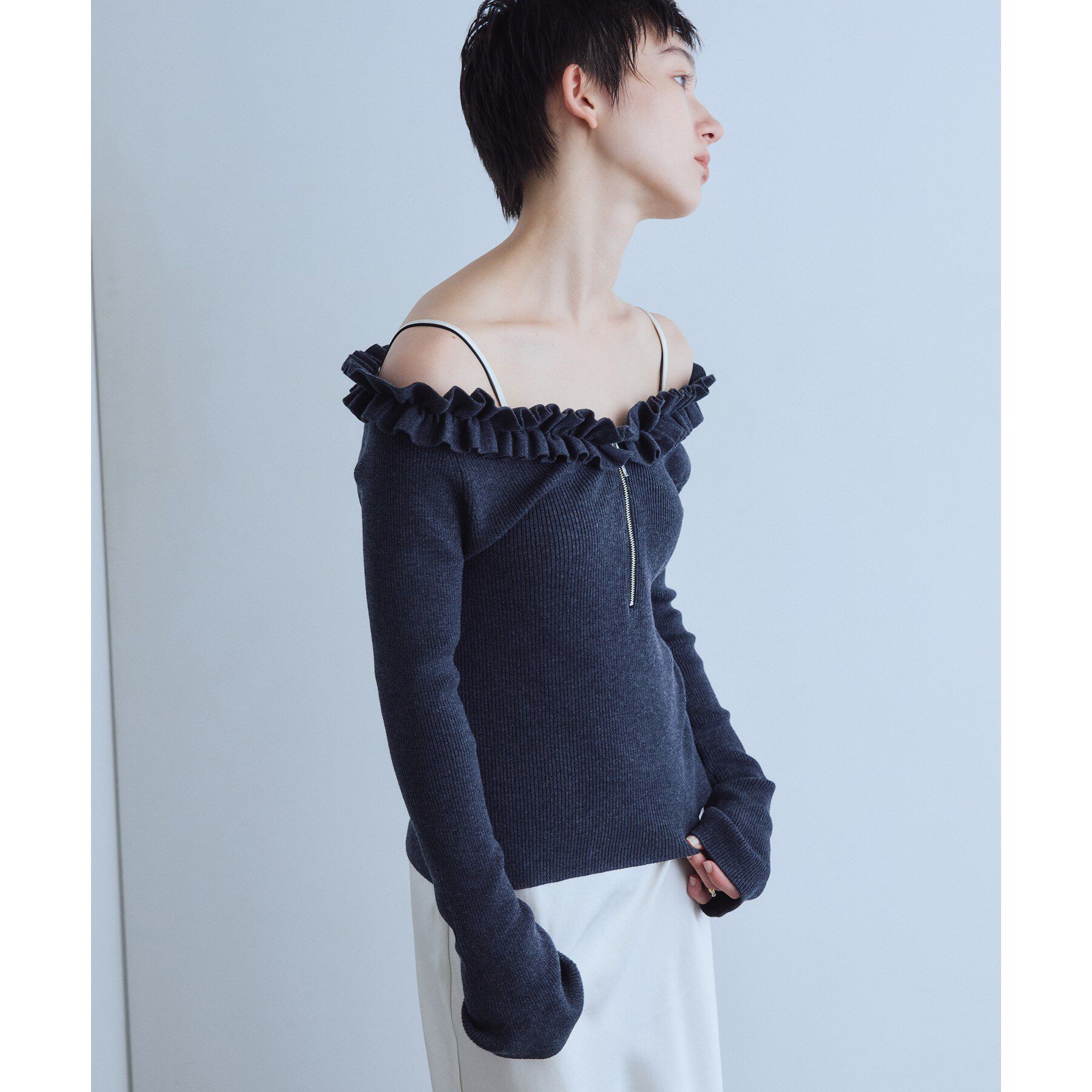 CODE A「frill frame knit」|ニット・セーター|