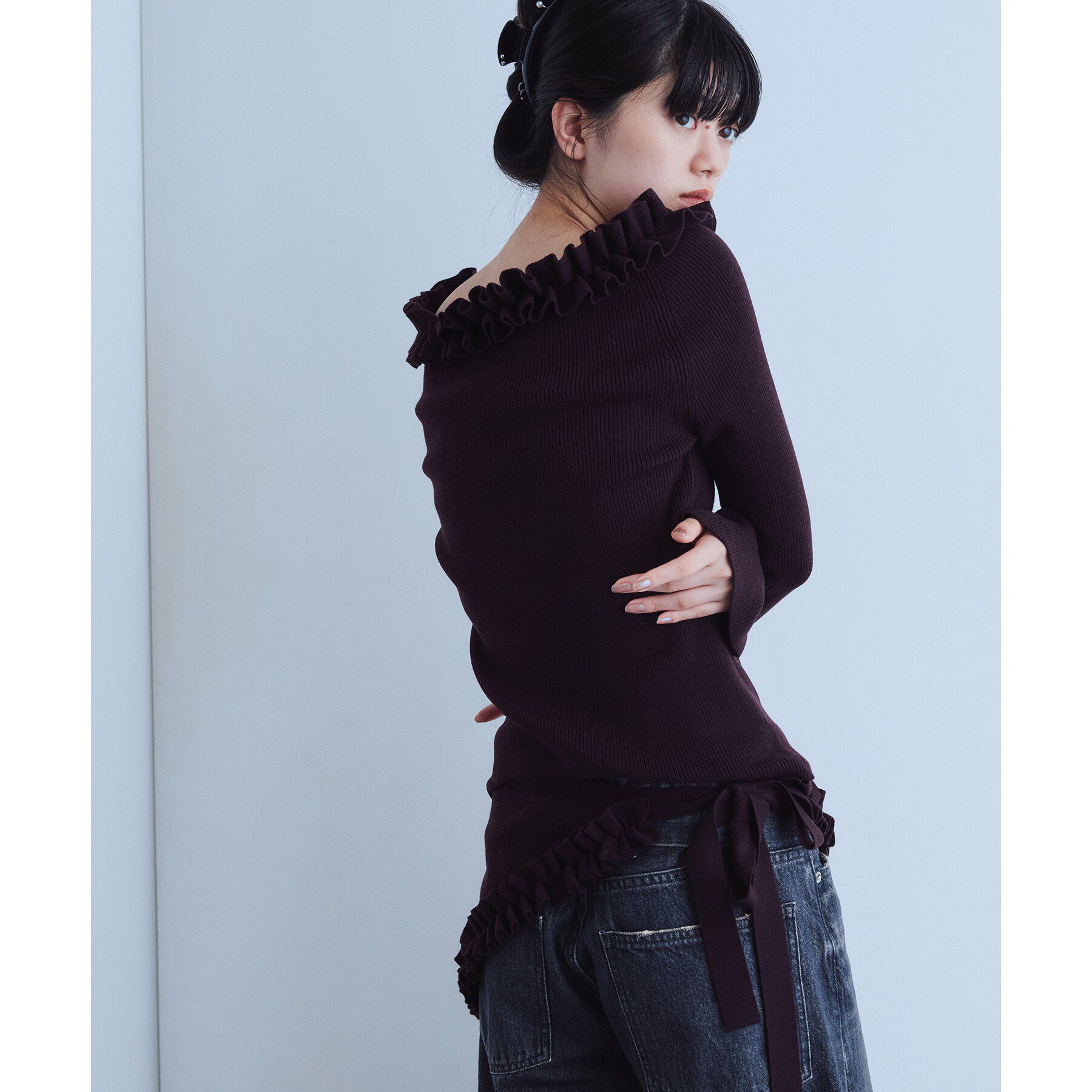 CODE A「frill frame knit」|ニット・セーター|
