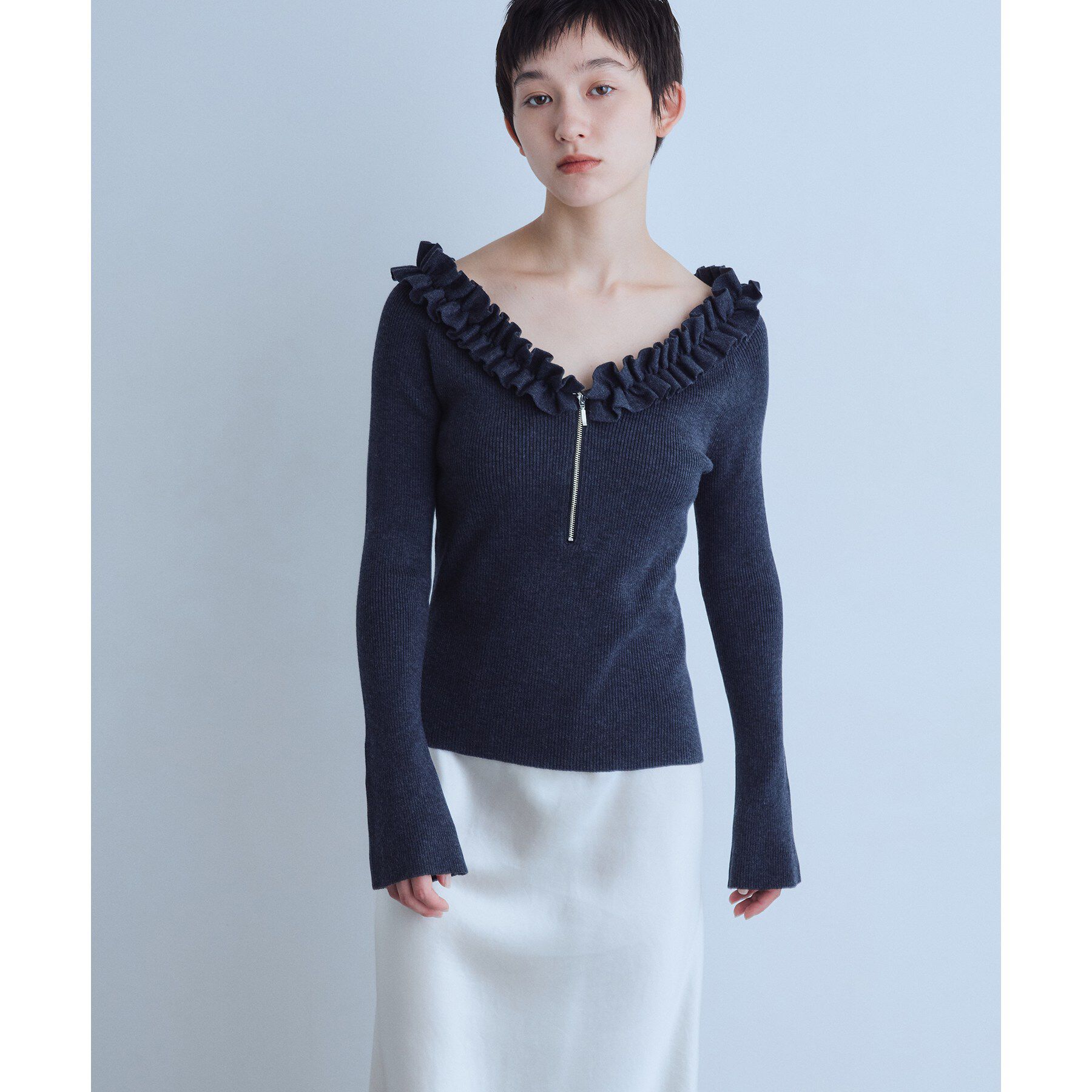 CODE A「frill frame knit」|ニット・セーター|