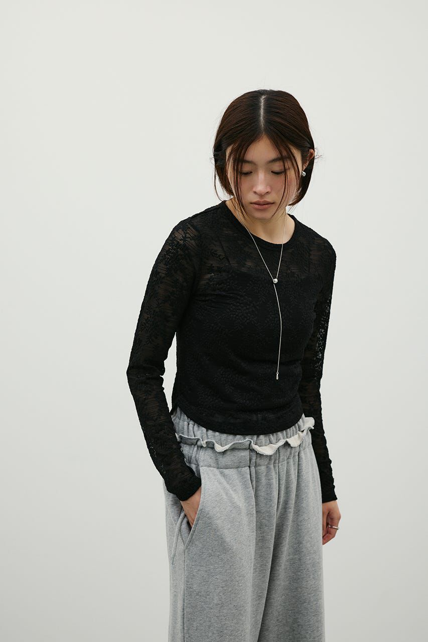 STYLEMIXER「ジャガードレースカットトップ」|Tシャツ・カットソー|