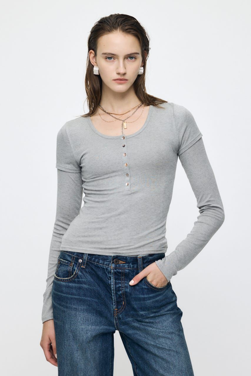 MOUSSY「ES HENRY NECK トップス」|Tシャツ・カットソー|