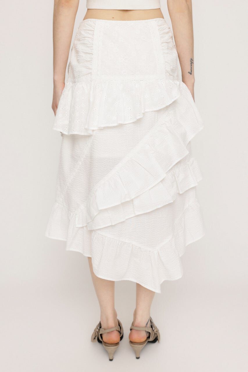 SLY「COTTON LACED WRAP DESIGN ロングスカート」|スカート|