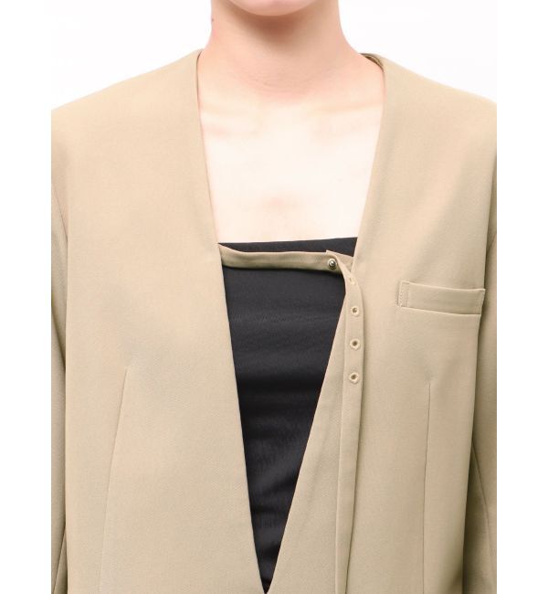 ELENDEEK「【Kaori Iseki&times;ELENDEEK】DEEP V-NECK JK PO」|テーラードジャケット|