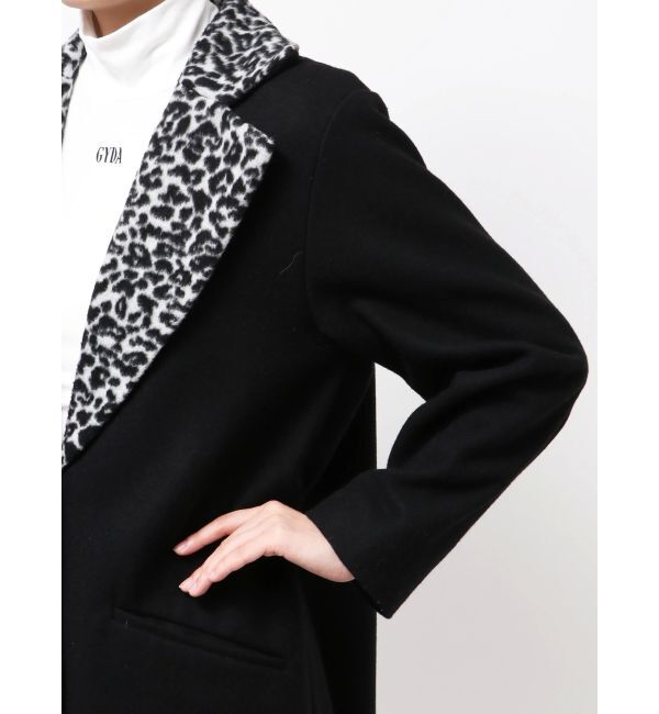 GYDA「leopard slim longコート」|ダウン|