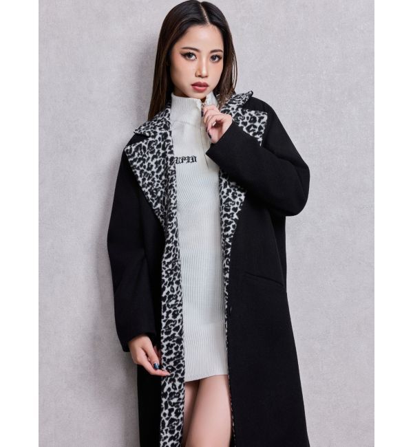 GYDA「leopard slim longコート」|ダウン|