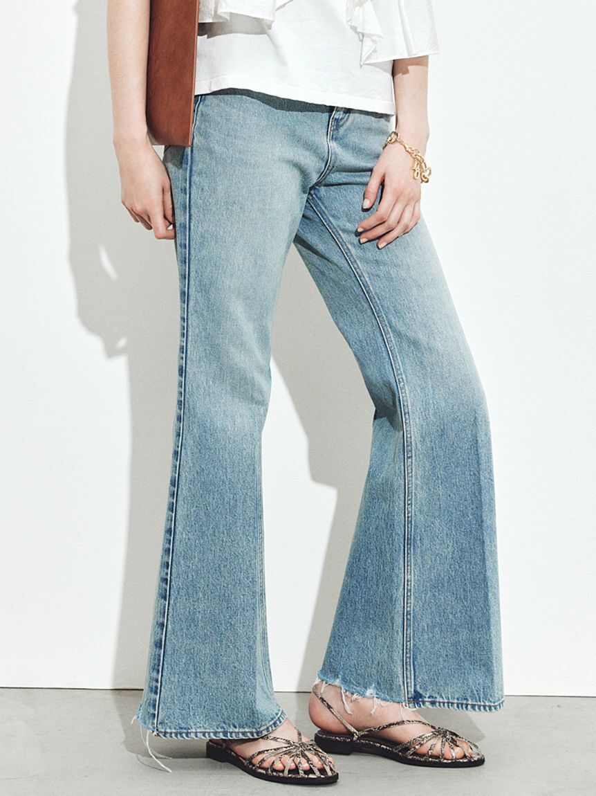 Mila Owen「【MILA PANTS】フレアデニムパンツ」|デニム|