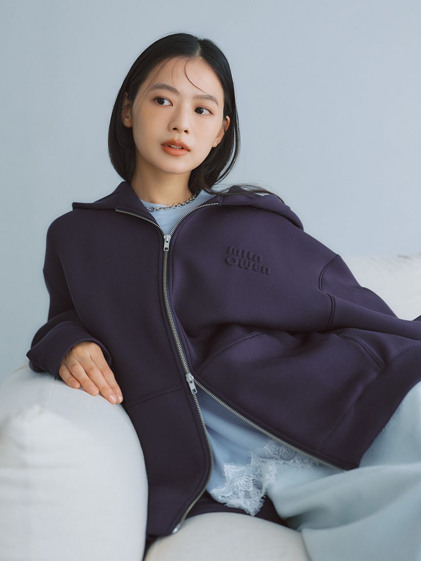 Mila Owen「【WEB限定】ダンボールロゴパーカー」|パーカー|NVY