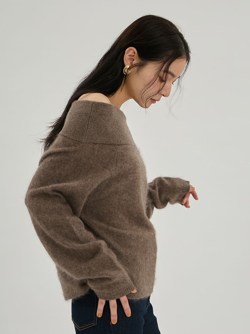 Mila Owen「wool100％ミンクタッチオフショルニット」|ニット・セーター|