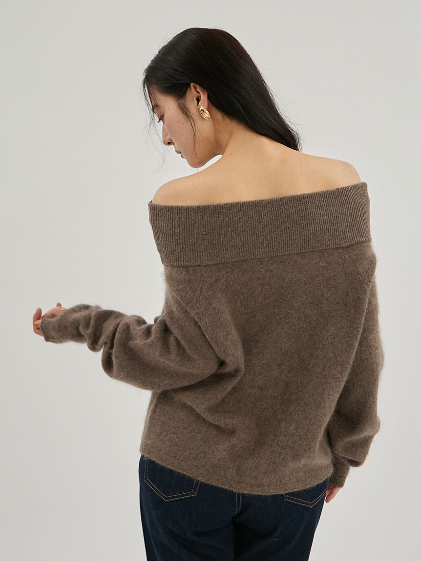 Mila Owen「wool100％ミンクタッチオフショルニット」|ニット・セーター|