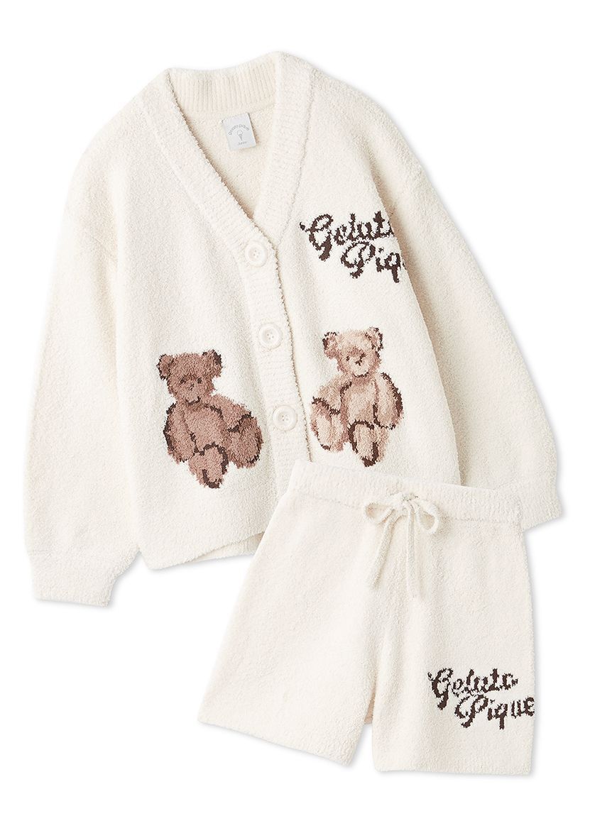 GELATO PIQUE KIDS & BABY「【JUNIOR】ベビモコベアジャガードカーディガン&ショートパンツセット」|ルームウェア|