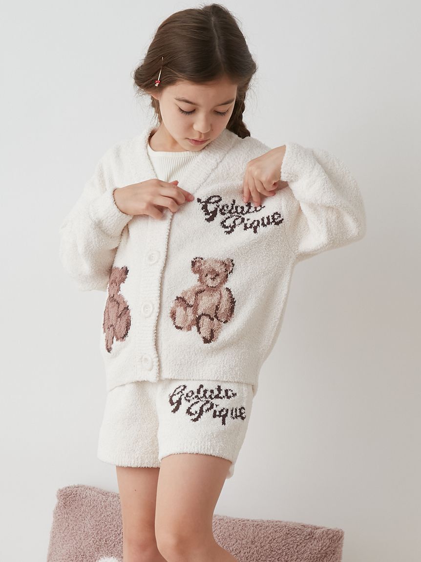GELATO PIQUE KIDS & BABY「【JUNIOR】ベビモコベアジャガードカーディガン&ショートパンツセット」|ルームウェア|