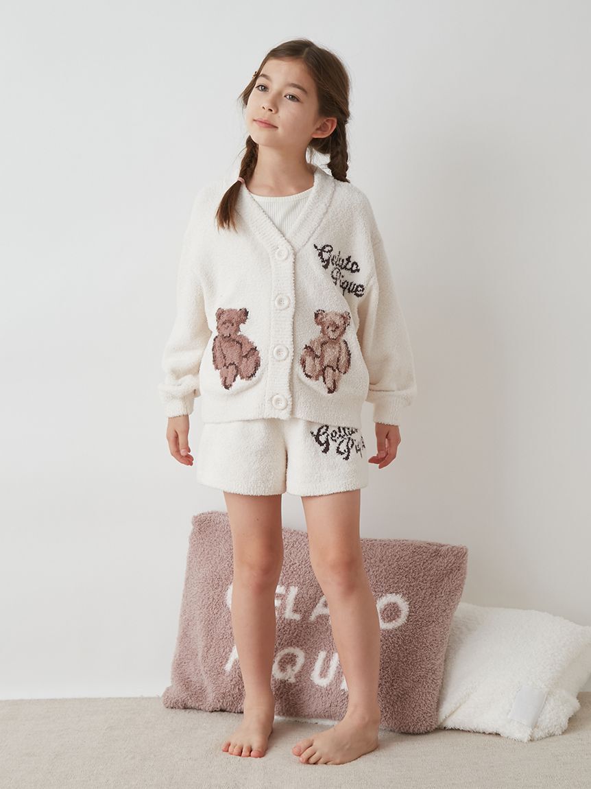 GELATO PIQUE KIDS & BABY「【JUNIOR】ベビモコベアジャガードカーディガン&ショートパンツセット」|ルームウェア|