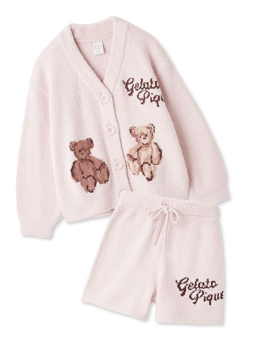 GELATO PIQUE KIDS & BABY「【JUNIOR】ベビモコベアジャガードカーディガン&ショートパンツセット」|ルームウェア|PNK