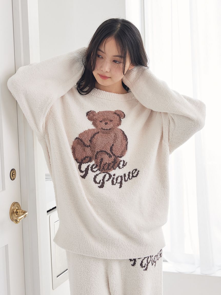 gelato pique「ベビモコベアジャガードプルオーバー」|ルームウェア|