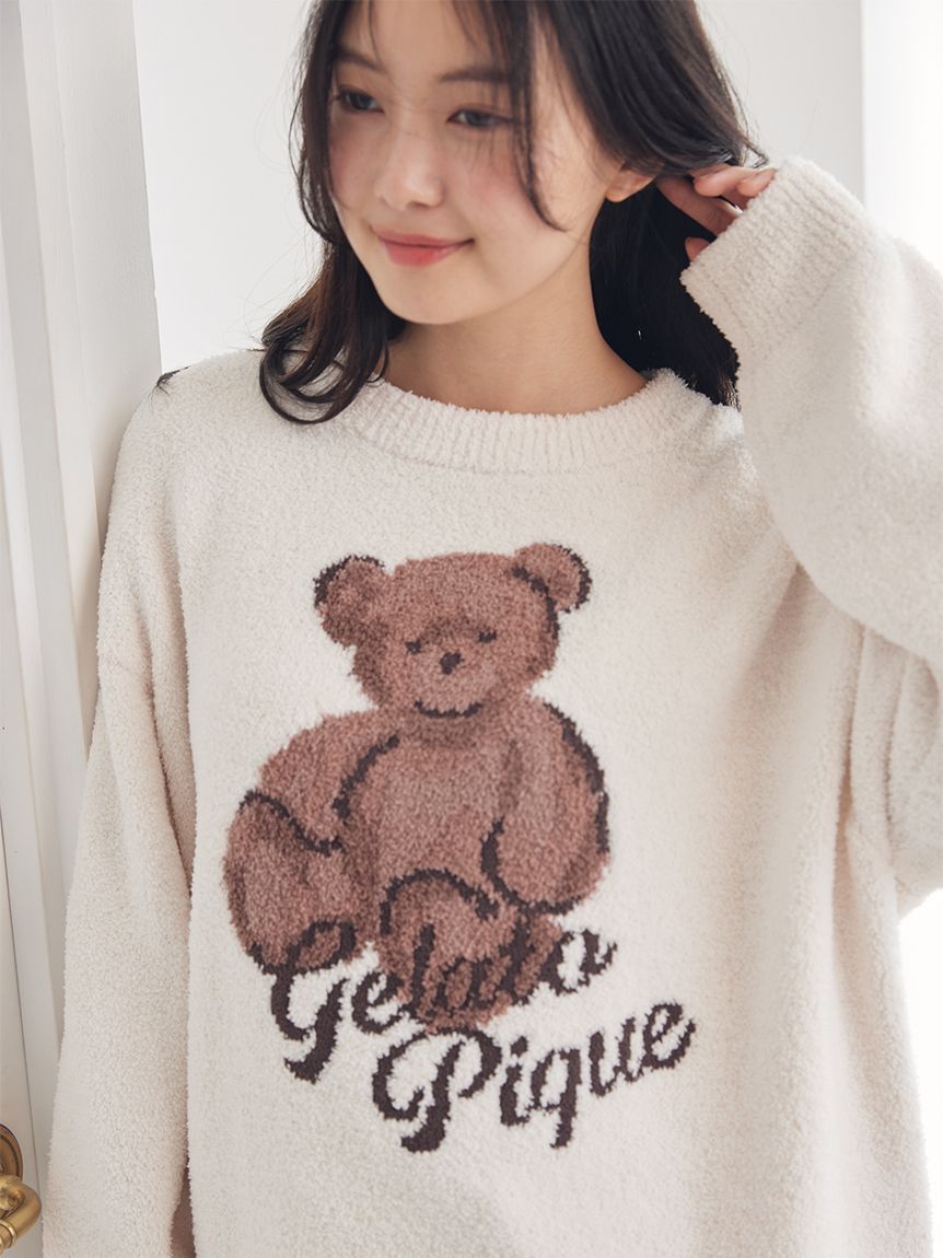 gelato pique「【ONLINE限定】ベビモコベアジャガードプルオーバー&ショートパンツセット」|ルームウェア|