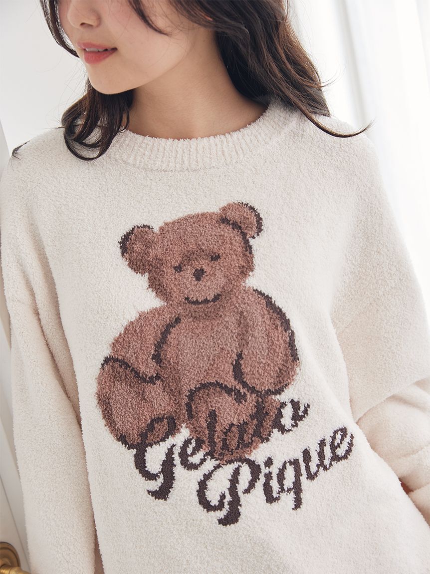 gelato pique「【ONLINE限定】ベビモコベアジャガードプルオーバー&ショートパンツセット」|ルームウェア|