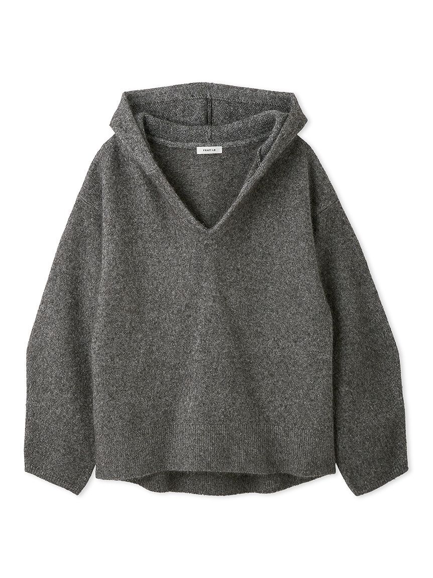 FRAY I.D「フラッフィーニットフーディ」|ニット・セーター|GRY