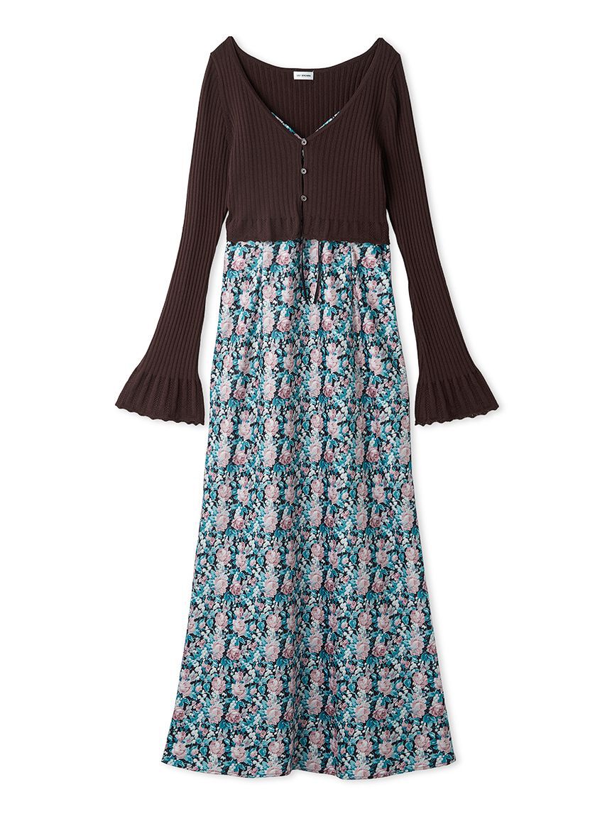 LILY BROWN「カーデセットプリントキャミワンピース」|ワンピース|BRW
