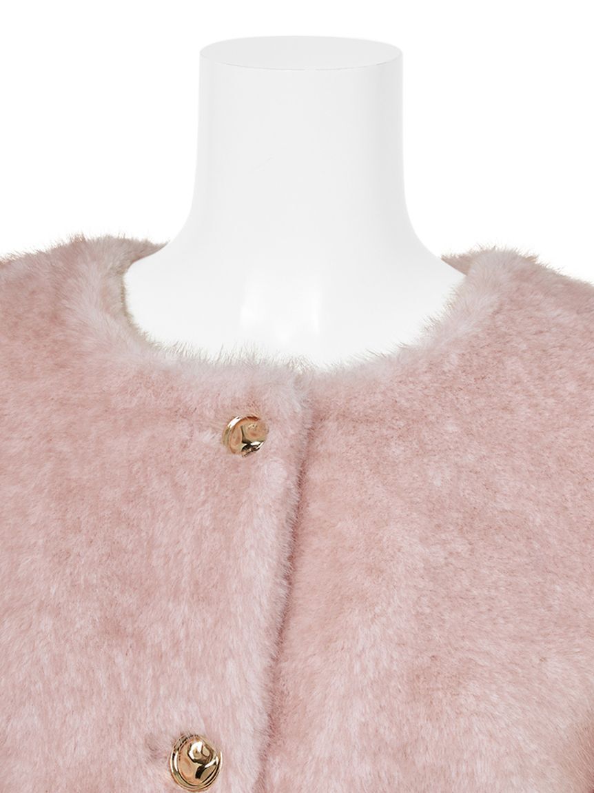 LILY BROWN「【SPECIAL PRICE】エコファーノーカラージャケット」|ノーカラージャケット|
