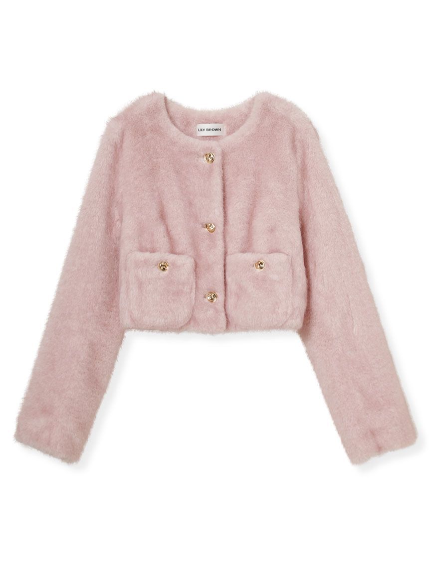 LILY BROWN「【SPECIAL PRICE】エコファーノーカラージャケット」|ノーカラージャケット|