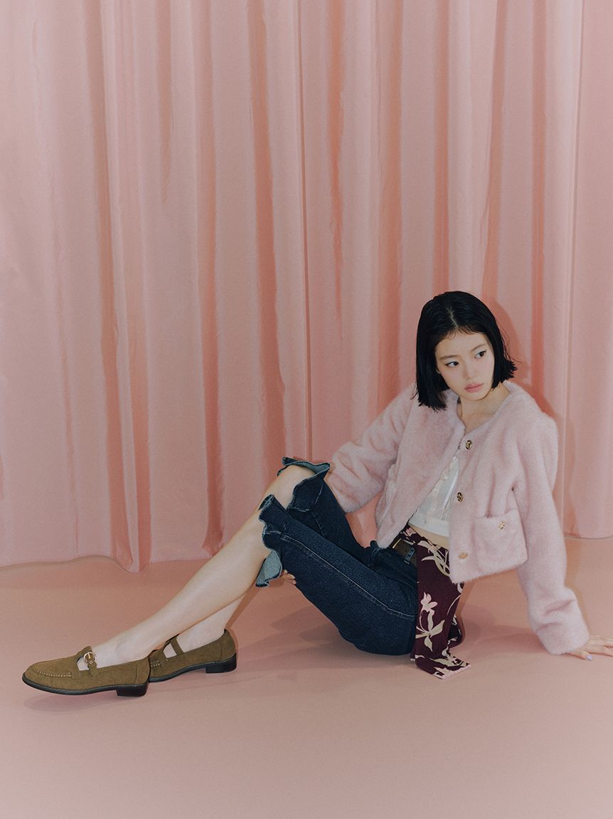 LILY BROWN「【SPECIAL PRICE】エコファーノーカラージャケット」|ノーカラージャケット|
