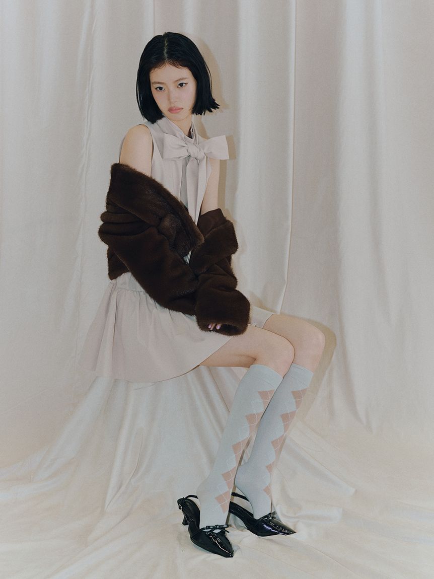 LILY BROWN「【SPECIAL PRICE】エコファーノーカラージャケット」|ノーカラージャケット|