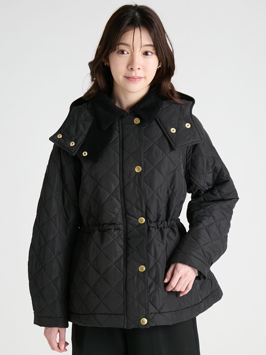 CELFORD「【Barbour Exclusive CELFORD】キルティングコート」|ピーコート|BLK