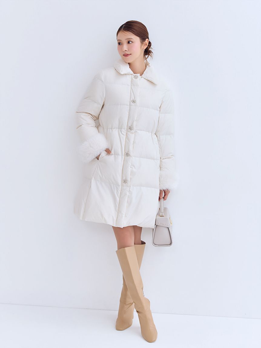CELFORD「【WEB・一部店舗限定】ファースリーブダウンコート」|ダウン|