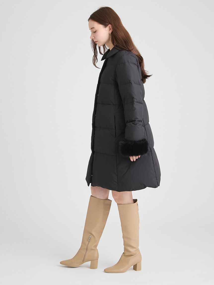 CELFORD「【WEB・一部店舗限定】ファースリーブダウンコート」|ダウン|