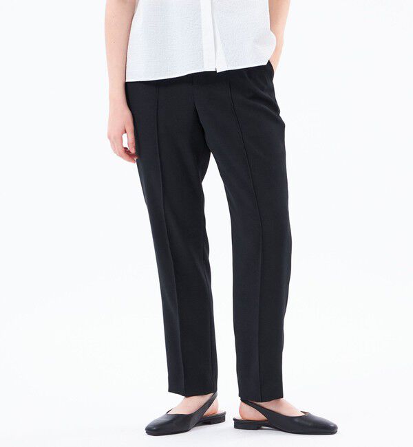 MACKINTOSH PHILOSOPHY「バックサテンテーパードパンツ」|スラックス|ネイビー