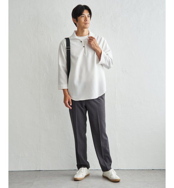 ikka「プルオーバー七分袖シャツ」|シャツ・ブラウス|