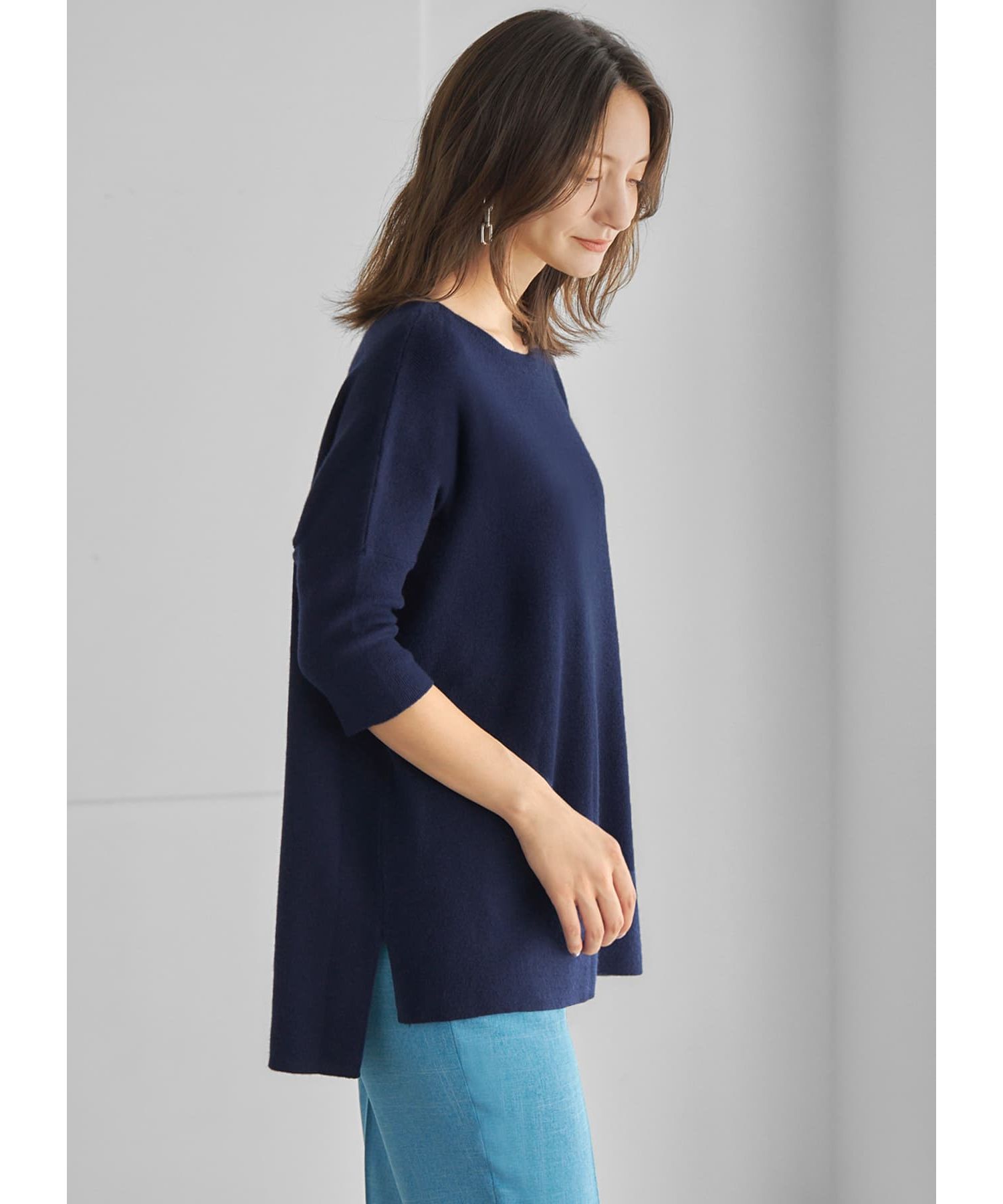 STYLE DELI「ソフトタッチ◆８分袖ドルマンニットトップス」|ニット・セーター|