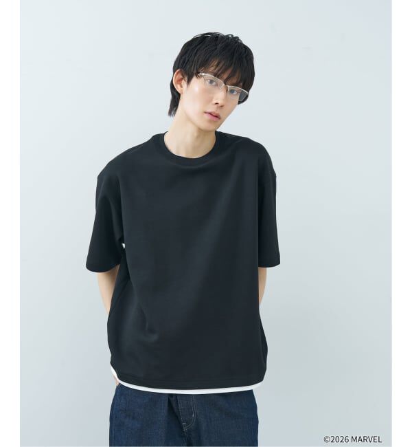  「Zoff MARVEL COLLECTION スクエア型 メガネ | 軽量 メタル 高級感 ユニセックス レンズ交換券付」|メガネ|