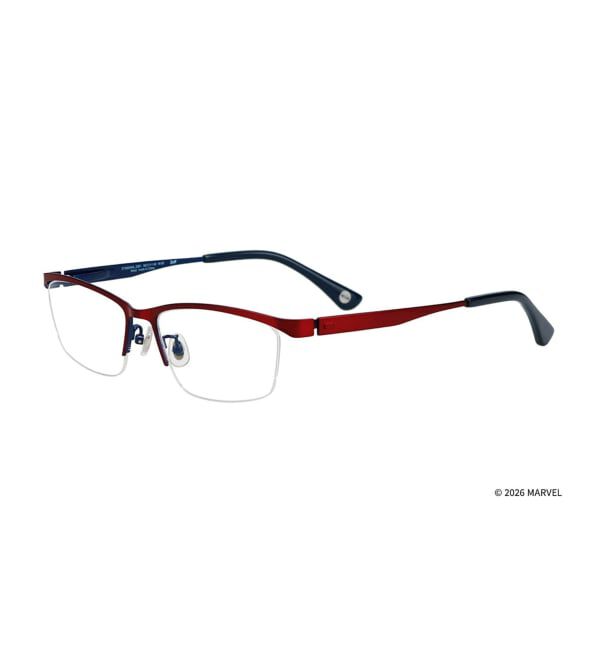  「Zoff MARVEL COLLECTION スクエア型 メガネ | 軽量 メタル 高級感 ユニセックス レンズ交換券付」|メガネ|
