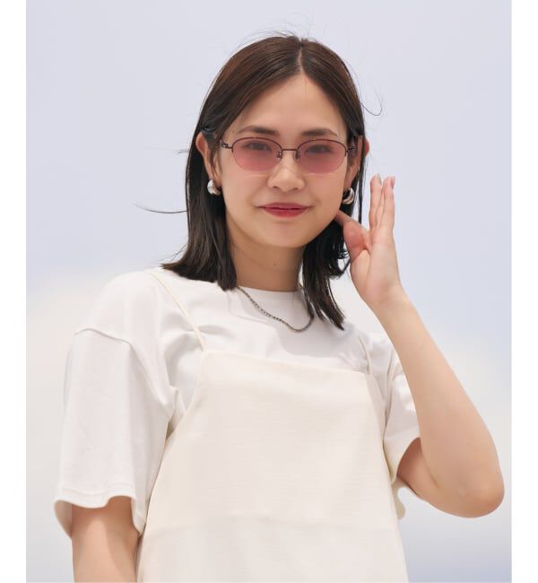  「SUNGLASSES COLLECTION オーバル型 サングラス | 軽量 メタル 紫外線対策 UVカット     」|サングラス|