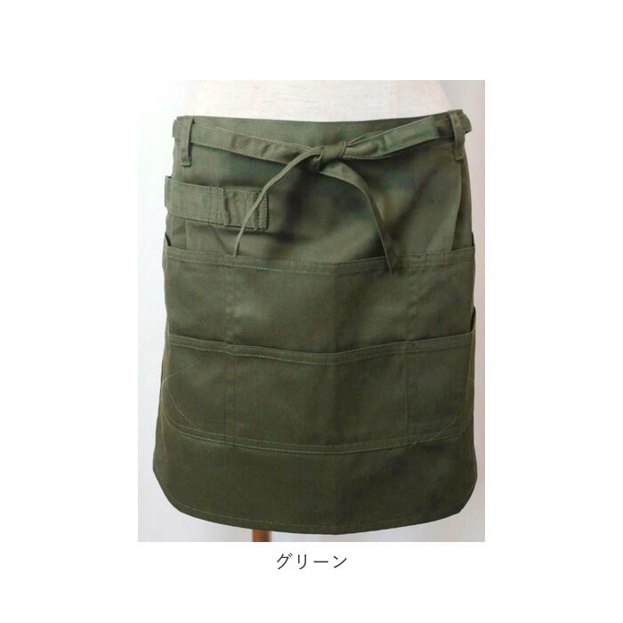 BACKYARD FAMILY「レディース エプロン ショート丈 通販 丈39cm メンズ ツイル ギャルソン T1-2 前掛け」|食器・キッチングッズ|