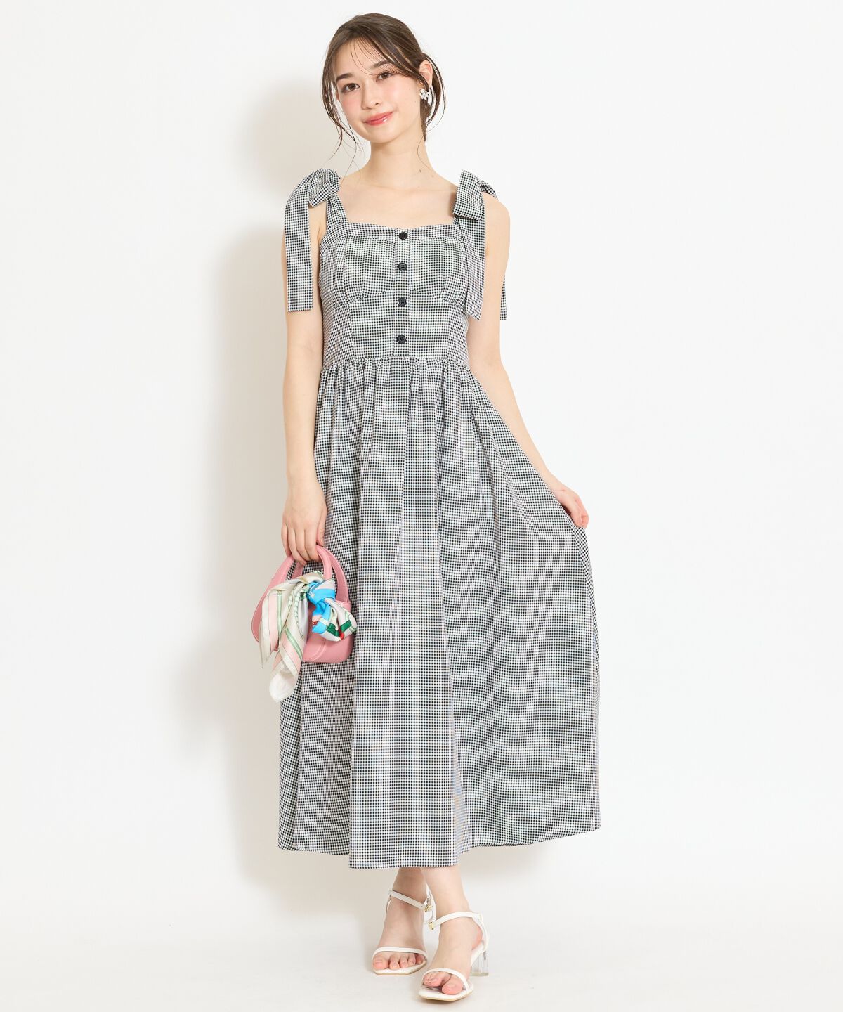 WILLSELECTION「リボンショルダーギャザーワンピース」|ワンピース|