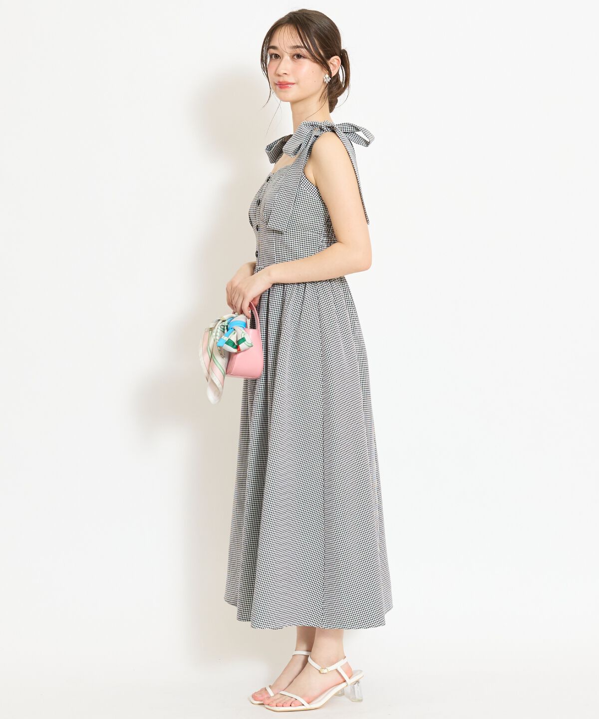 WILLSELECTION「リボンショルダーギャザーワンピース」|ワンピース|