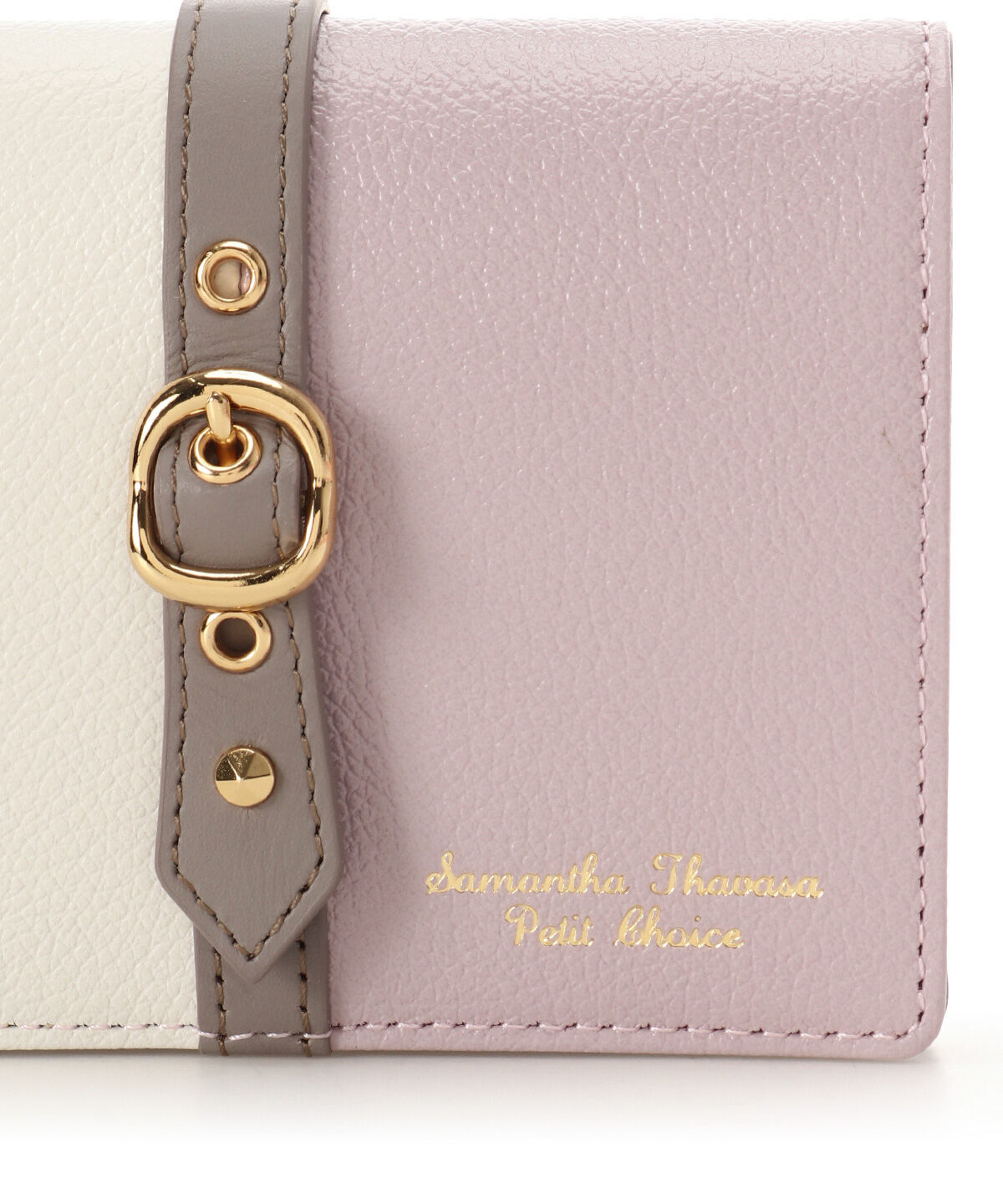 Samantha Thavasa Petit Choice「バイカラーフロントベルト 二つ折り財布」|財布|