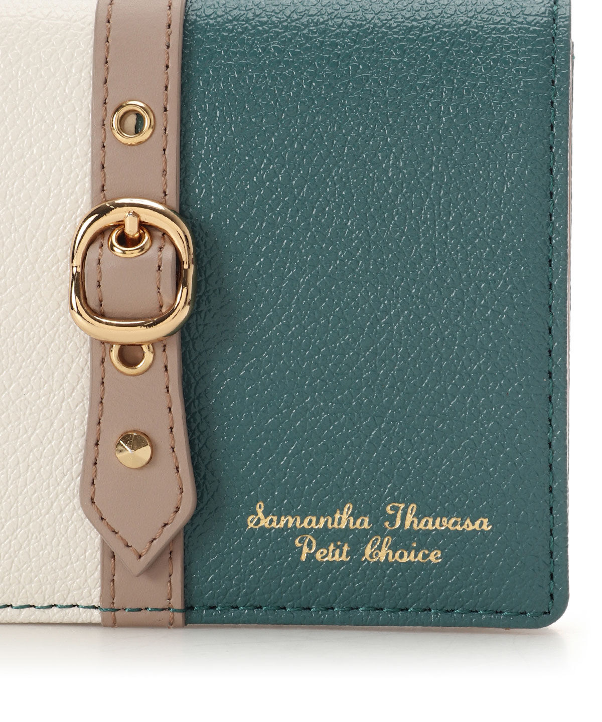Samantha Thavasa Petit Choice「バイカラーフロントベルト 二つ折り財布」|財布|